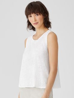 Organic Linen Jersey Round Neck Shell