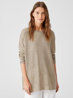 Organic Linen Delave Crew Neck Top