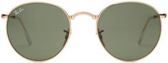 Round Folding Sunglasses in Green