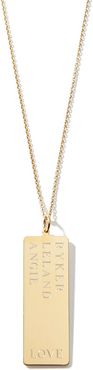 Tanya Dogtag Necklace in Yellow Gold