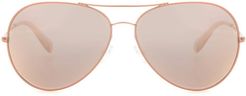 Sayer Sunglasses in Pink Mirror