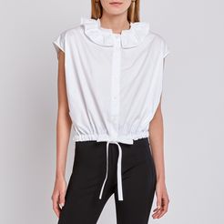 Petite Anémone Blouse in White, XS