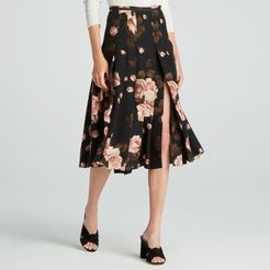 Printed Skirt in Black, Size IT 40