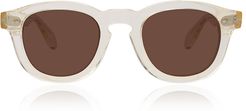 Murdoch Sunglasses in Clear w/Brown Lens