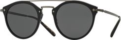 Remick Sunglasses in Semi-Matte Black/Antique Pewter + Grey