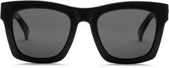 Crasher Sunglasses in Gloss Black/Ohm Grey