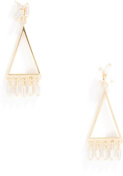 Small Chandelier Earrings in Yellow Gold/White Diamond