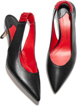 Carpathian Kitten Heel in Black/Lipstick Red, Size IT 36
