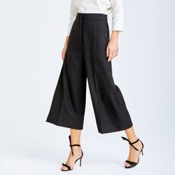 Cropped Pants in Black, Size FR 34