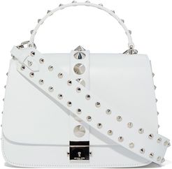 Shoulder Bag with Top Handle in Optic White