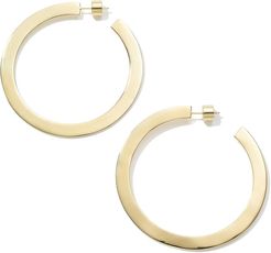 Drew Hoop Earrings, 2.5” in Yellow Gold