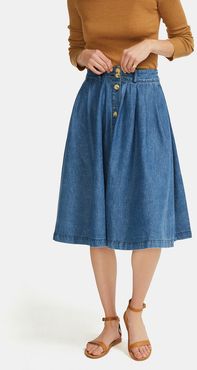 Jeanie Denim Skirt in Indigo, X-Small