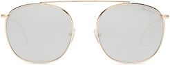 Mykonos II Sunglasses in Gold w/Silver Flat Mirror