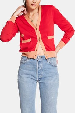 Red Cardigan in Orangered, Size IT 38