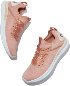 Ignite Flash Evoknit Sneakers with Satin Laces in Peach Beige/Pearl/Puma White, Size 5