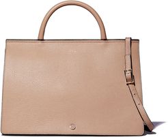 Grand Prism Leather Crossbody Tote Bag in Taupe