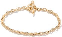 Open-Link Diamond Toggle Bracelet in Yellow Gold