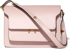 Pink Leather Shoulder Bag in Quartz