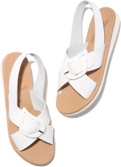 Anesi Leather Sandals in White, Size IT 36