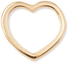 18K Gold Heart Charm in Yellow Gold