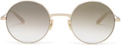 Seville 48 Round Sunglasses in Gold/Matte Gold Gradient