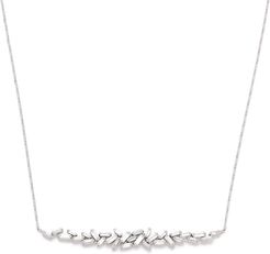 Diamond Cluster Necklace in White Gold/White Diamonds