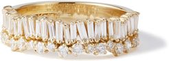 Baguette Diamond Ring in Yellow Gold/White Diamonds, Size 6