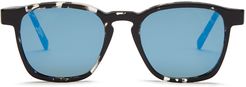 Unico Mirrored Sunglasses in Blue Mirror
