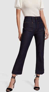 Raquel Cropped Flare Jeans in Raw, Size 24