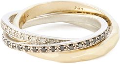 Triple Ring in Yellow Gold/White Gold, Size 3