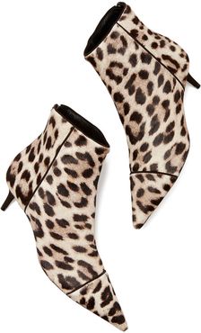 Kittie Cheetah Calf-Hair Booties in Natural/Testa Di Moro, Size IT 36