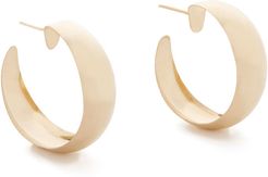 Dome Yellow-Gold Hoops Earring in Yellow Gold