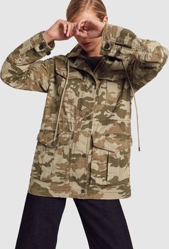 Stretch-Cotton Camo Field Jacket in Army Camo, X-Small