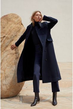 James Military Coat in Navy, Size 0