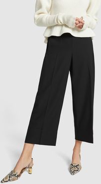 Cropped Elastic Pants in Black, Size FR 34