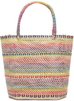 Multicolor Basket Tote Bag