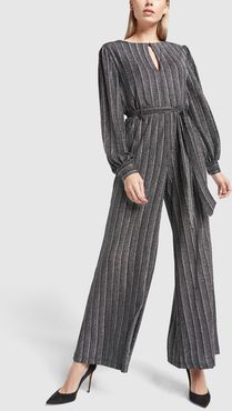 Shira Jumpsuit in Black/Silver, X-Small