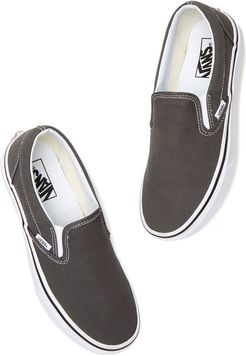 Classic Slip-On Sneakers in Charcoal, Size 6