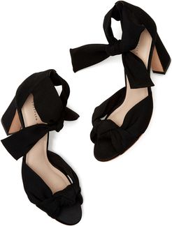 Nan Ankle-Tie Sandal in Black, Size 6