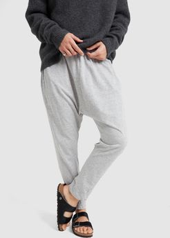 Paneled Slouch Jersey Pants in Grey Marl, X-Small