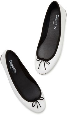 Lili Ballet Flats in White/Black, Size IT 37