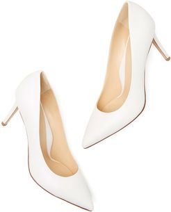 Must-Have Leather Pumps in White, Size IT 36