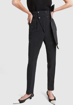 High-Waisted Pants in Black, Size IT 38