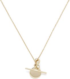 Mini Disk & Toggle 14-Karat Yellow-Gold Necklace in Yellow Gold