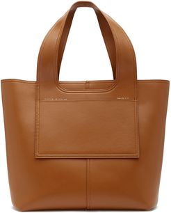 Apron Leather Tote Bag in Visone