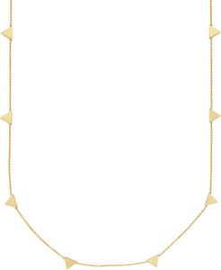 Triangle By The Inch Necklace in Yellow Gold/White Diamond