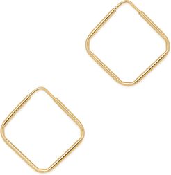 Square Infinity Yellow-Gold Hoops Earring in Yellow Gold