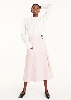 Nimi A-Line Midi Cargo Skirt in Pink, Size 0