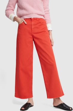 Red Pants in Lacquer, Size IT 38