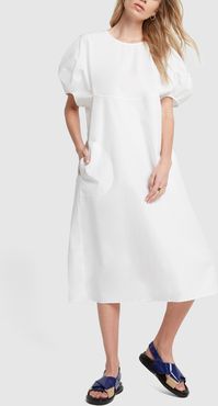 Delvey Superpoplin Dress in White, Size FR 34